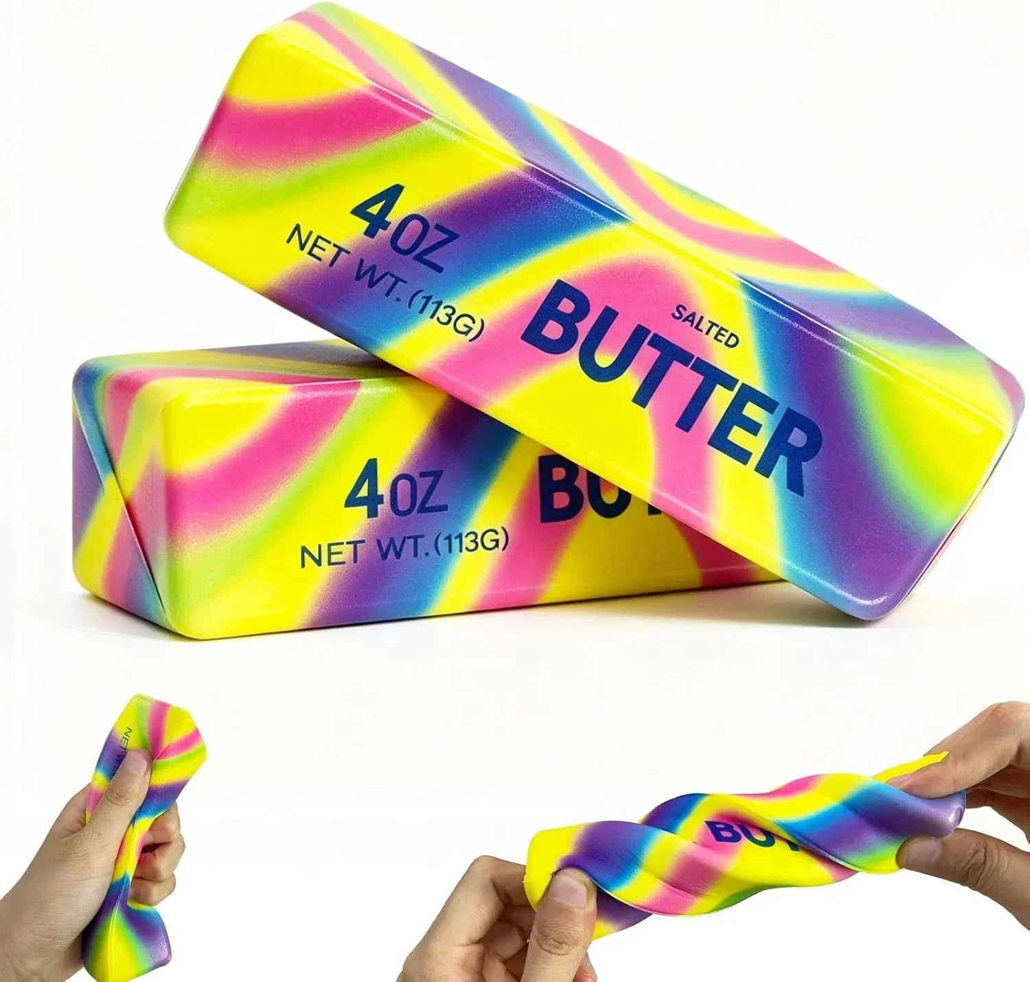 Slow Rising Squishy，Taba Squishy, Stress Balls，Party Favor Gift (Butter stick-2pcs)-0519 (Colorful-2pcs)