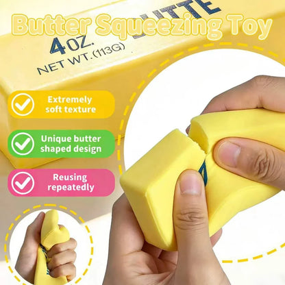 2026 Upgraded Slow Rebound Butters Squeeze Stress Balls, Easter Basket Stuffers, Soft Butters Stick Squishies Toy, Slow Rising Sensory Fidget Toy for Stress Relief & Calming