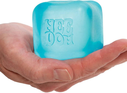 Schylling NeeDoh Nice Cube - Sensory Squeeze Toy with Super Solid Squish - 2.25" Cube - Color May Vary (Pack of 1) - US 8236