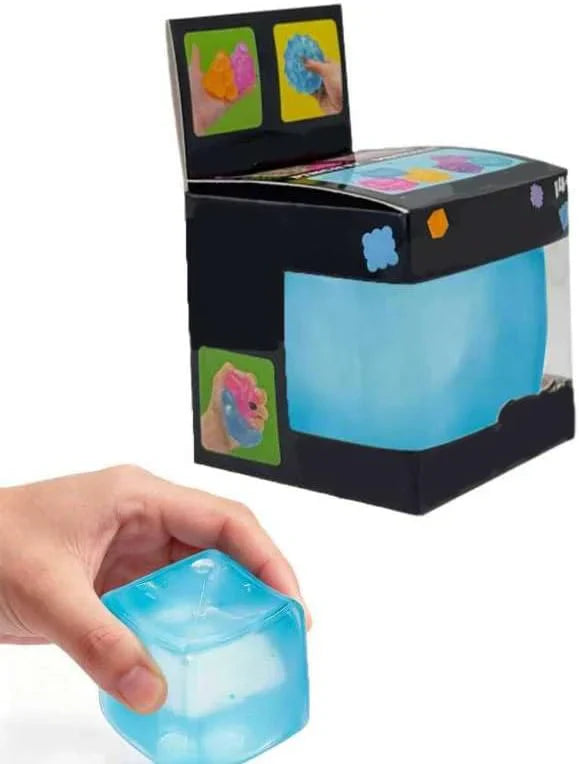Ice Cube Squishy Stress Balls, Premium Big Block Fidget Cube, Soft Maltose Slow Rising Sensory Toy, Durable Squeeze Anxiety Relief Desk Toys Gift for Birthday (Blue) - US 3312