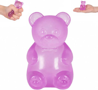 Gummy Bear Squishy Toy for Kids Ages 3+, Slow Rising Soft Foam Bear Squeeze Toy for Boys, Girls & Adults, Cute Sensory Bear Toy, Birthday & Valentine’s Day Gift(Purple) - US 2107
