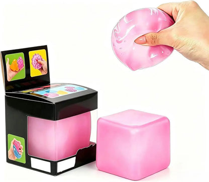 Relief High Density Ice Squeeze Ball, Ice Cube SqueezeToy,Adults Sensory Fidget for Stress Relief,Focus (Pink) - US 4890