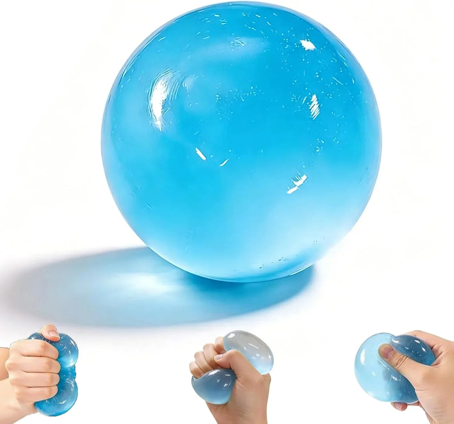 Blue Coconut Oil Stress Ball, Coconut Oil Squishy Ball, Squishy Coconut Oil Stress Ball & Coconut Oil Squishy, Blue Slow Rising Squeeze Toy, Anxiety Relief Fidget, for Office & Daily Use - US 3082