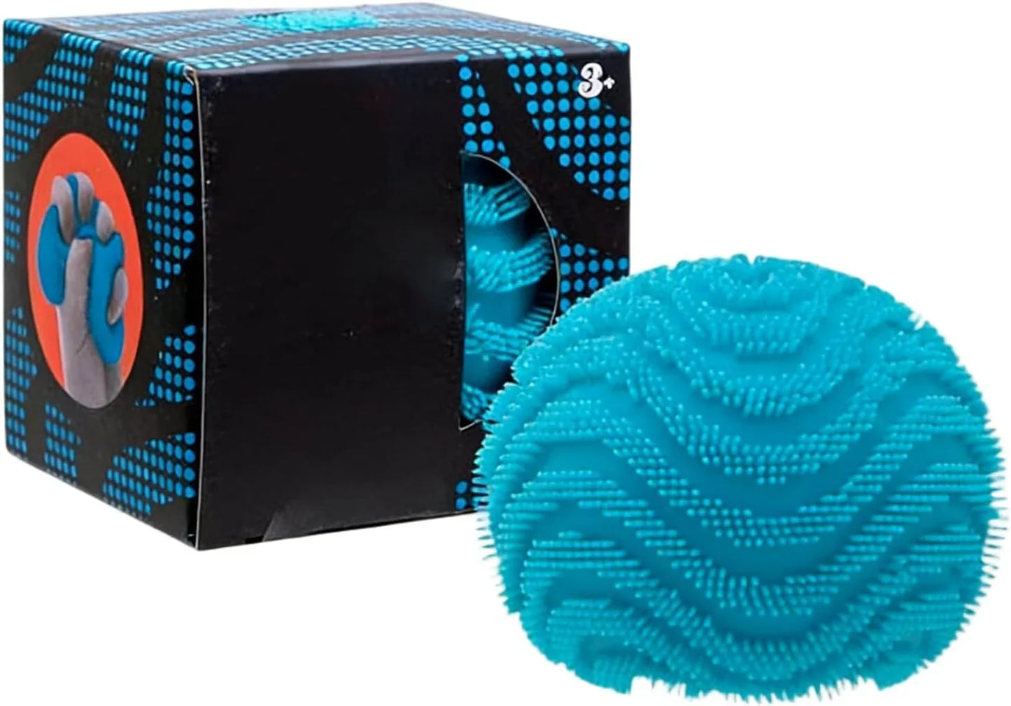Fuzz Ball Squishy Stress Ball, Stress Fun Desk Fuzz Squeeze Ball, Plush Squeeze Ball for Desktop (Blue) - US 2971