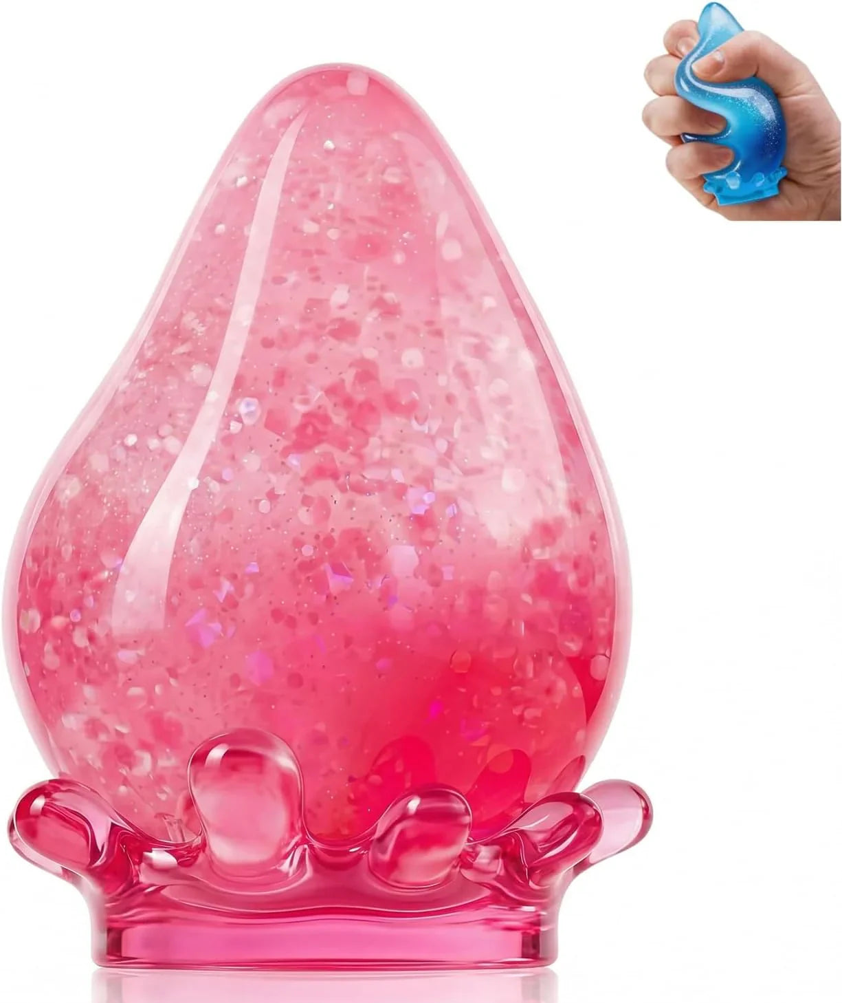 Water Drop Squeeze Squishies, Dream Squishy Drop Squishy Stress Ball, Soft Fidget Stress Ball, 2026 New Slow Rise Relief Fidget Sensory for Anxiety Stress Easter Party Favors (Pink) - US 2815