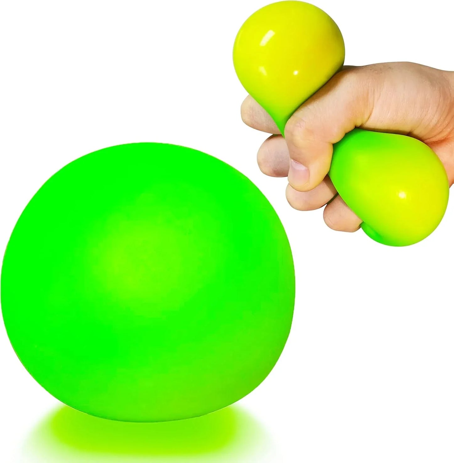 Squishy Stress Balls for Kids and Adults (1 Pack) Stretchy Dough Ball Squeeze Fidget Toy, Funny and Soft Change Color Squeeze Ball, Squish Balls, Ideal for Anxiety Relief, Autism, ADHD (Green) - US 4811