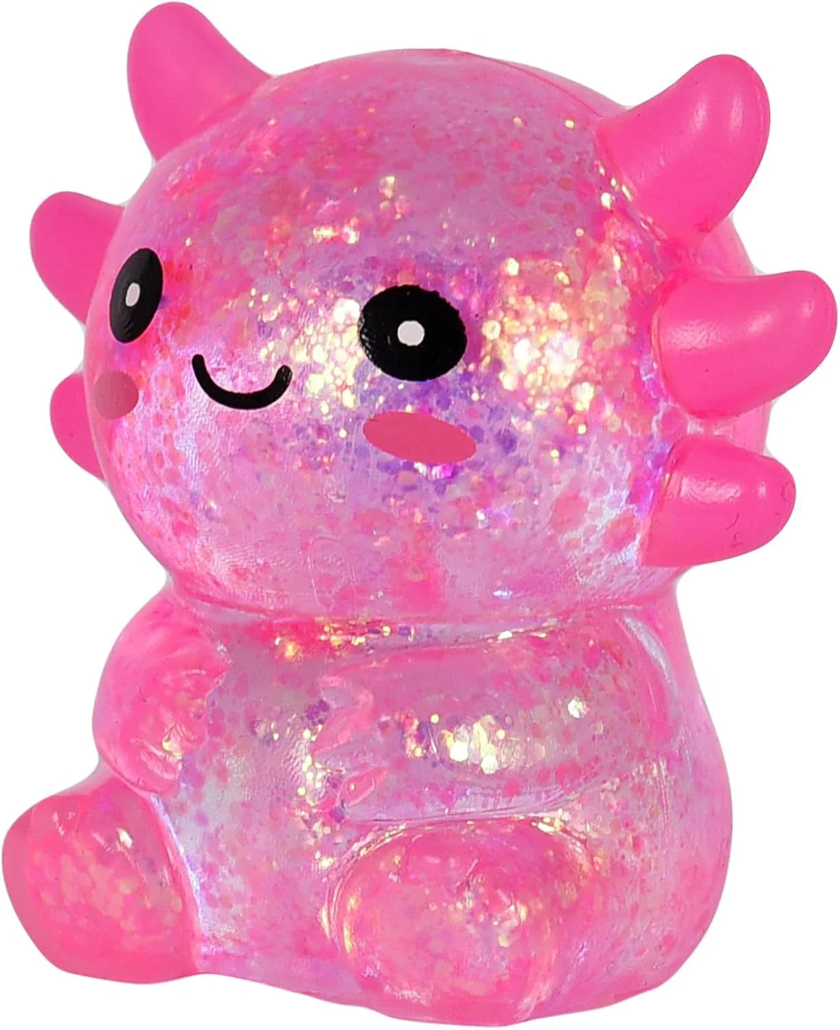 Axolotl Squishy Stress Toy – Cute Sitting Axolotl Fidget Toy Soft Squeeze Sensory Toy for Kids & Adults, Anxiety Relief Desk Toy, Party Favor (Pink) - US 8891
