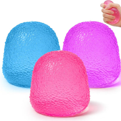 Gumdrop Squishy 3 Pack, Stress Balls Fidget Toys for Kids and Adults, Durable Squishy Gumdrops Candy-Shaped Balls for Classroom Prizes, Party Favors, Easter Basket Stuffers, and Easter Gifts - US 1847