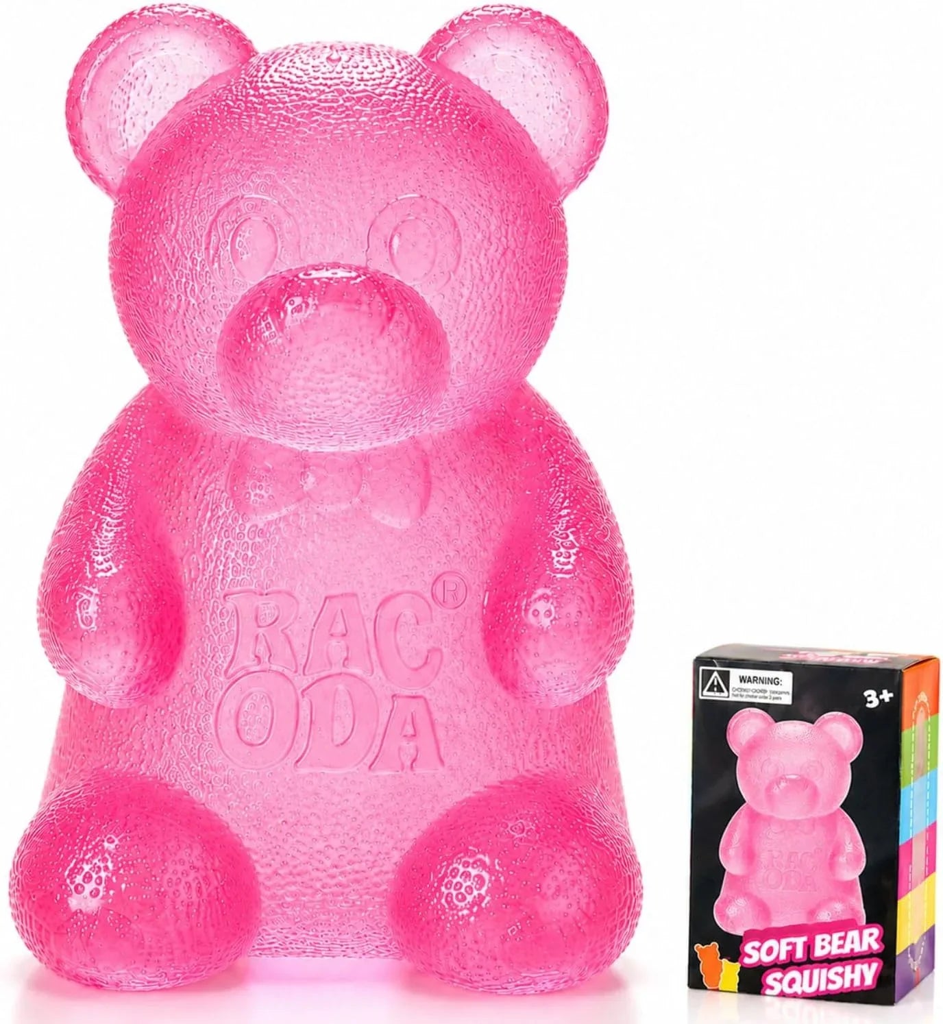 Taba Bear Squishy Fidget Toys,Stress Ball for Anxiety Stress Relief,Squishies Sensory Toy for Adults Kids Teens,Pink Squeeze Toys for Classroom Prize, Birthday Gifts Party Favors - US 3481