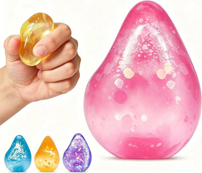 Fidget Toys Stress Cube, Cube Squishies Anxiety Stress Relief, Ice Squishy Stress Cube-Drop Malt Sugar Balls, Sensory Toys for Kids with Autism, Fidgets for Classroom Prize Toys (1pack Pink) - US 7830