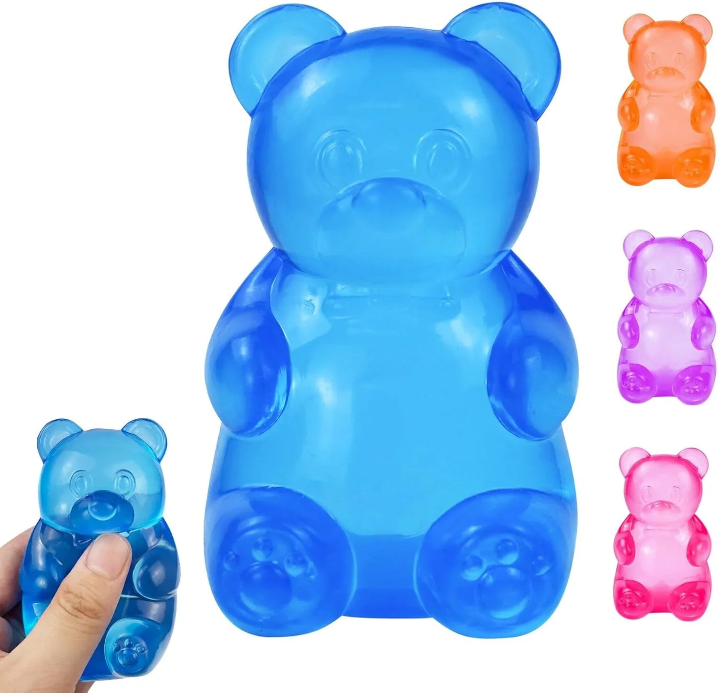 Gummy Bear Squishy, Stress Bear Taba Squishy, Taba Squishy Toys for Kids, Stress Balls Valentines Day Gifts Birthday Gifts Party Favors-Blue - US 1328