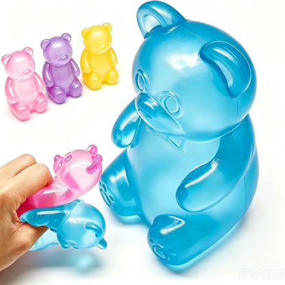 Fidget Toys Squishy Gummy Bear, Stress Cube Squishies Anxiety Stress Relief, Ice Squishy Stress Cube-Drop Malt Sugar Balls, Sensory Ball for Kids with Autism - US 6977