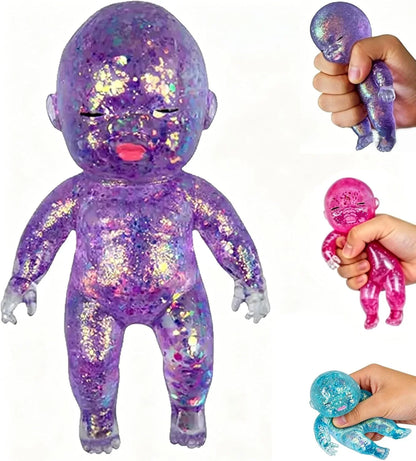 Baby Squishy Toys,Squishy Babies Glittery,Sugar Baby Squishy,Sugar Swaps Squishies Babies Sensory Fidget for Stress Relief,& Teens Adults, Party Favors Gifts - US 4407