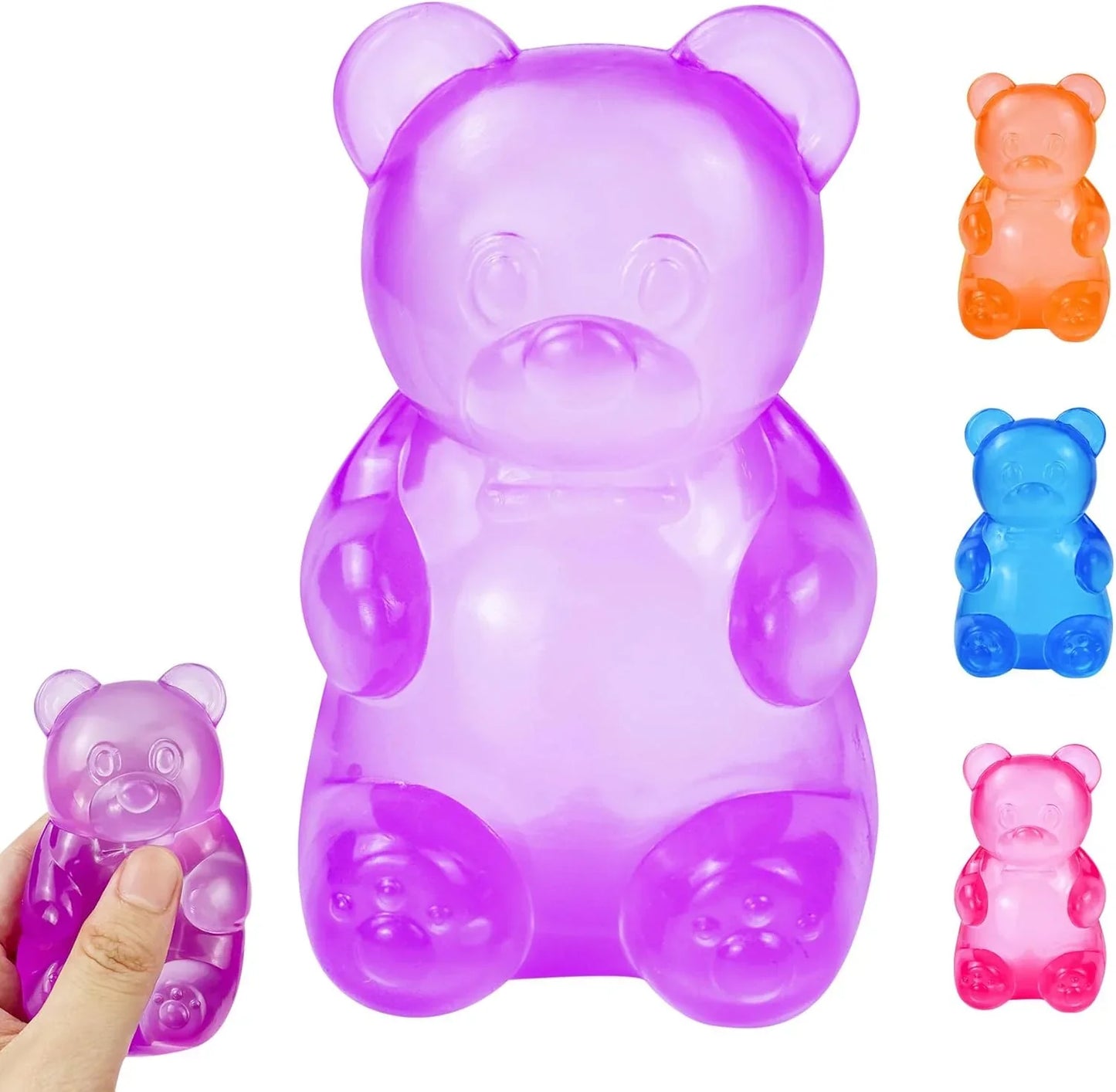 Gummy Bear Squishy, Stress Bear Taba Squishy, Taba Squishy Toys for Kids, Stress Balls Valentines Day Gifts Birthday Gifts Party Favors-Purple - US 5083