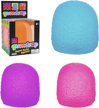 Schylling NeeDoh Gumdrop - Textured Sensory Toy with Super Solid Squish - 2.5" Tall - Colors May Vary (Pack of 1) - US 5902