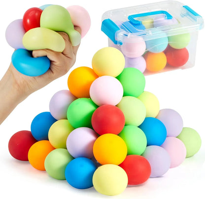 JOYIN 24 Pack Slow Rising Stress Balls, Squishy Sensory Fidget Toys, Hand Therapy Balls for Anxiety Relief, Classroom Prize Box Toys for Kids, Goodie Bag Stuffers, Party Favors - US 3551