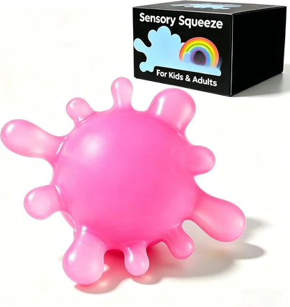 1 Pack Fidget Toys Stress Balls for Kids, Splat-Tastic Squishy Toy, Stress Splat Toy, Squishies Anxiety Stress Relief, Ice Squishy Stress Sensory Cube Malt Sugar Balls with Autism (Purple) - US 1144