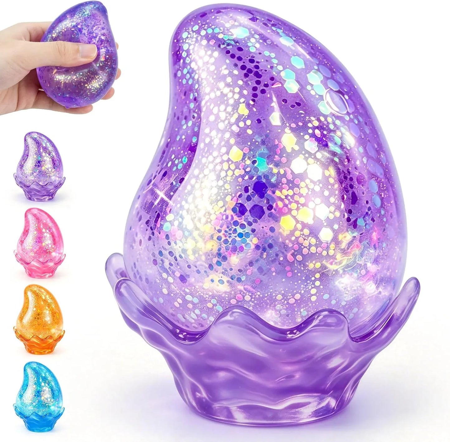 Squishy Stress Balls,Cube Squishies Anxiety Stress Relief Ice Squishy Malt Sugar Balls,Soft Sensory Calming Toys for Kids Teens, Party Favors & Classroom Prizes for Kids - Purple - US 1007