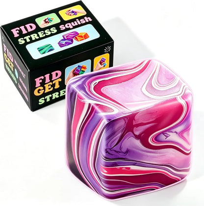 1 Pack Fidget Toys Squishy Stress Cube, Stress Balls for Kids Adults Squishies Stress Relief, Ice Sugar Sensory Toys for Kids with Autism, Fidgets for Classroom Prize Toys(Purple,1 Pack) - US 6579